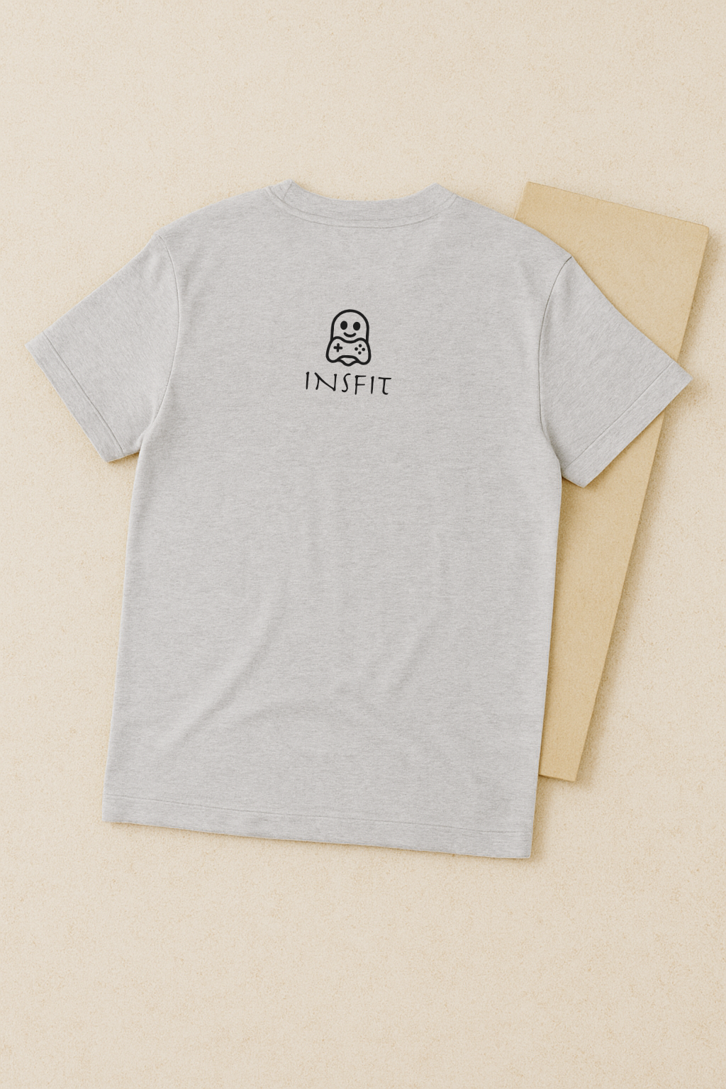 Just Vibes – Cute Ghost Horror Aesthetic Tee (Melange Gray)