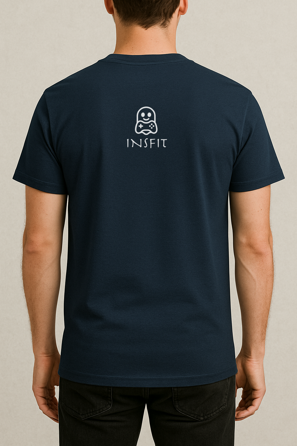 Exorcism Loading 87% – Gamer Horror Graphic Tee (Navy Blue)
