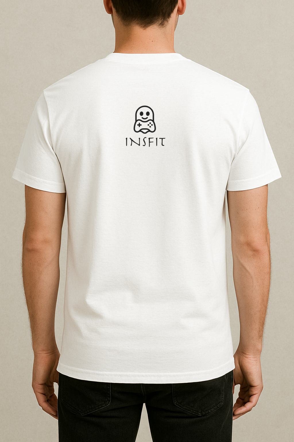 Hungry But Still Cracked โ Gamer Panda Graphic Tee (White)